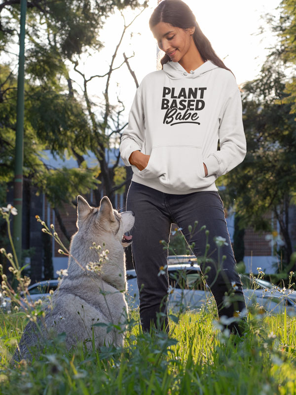 plant based babe vegan hoodie