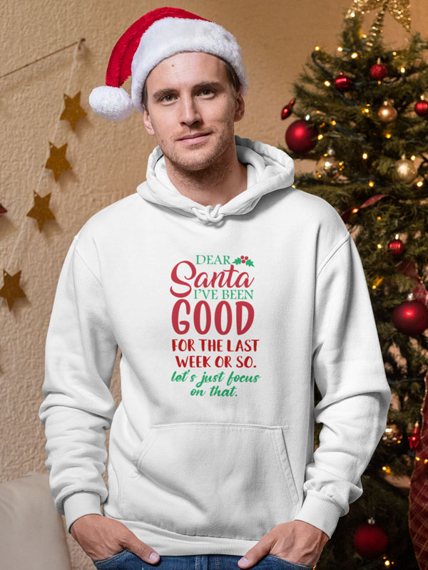 dear santa grappige tekst hoodie